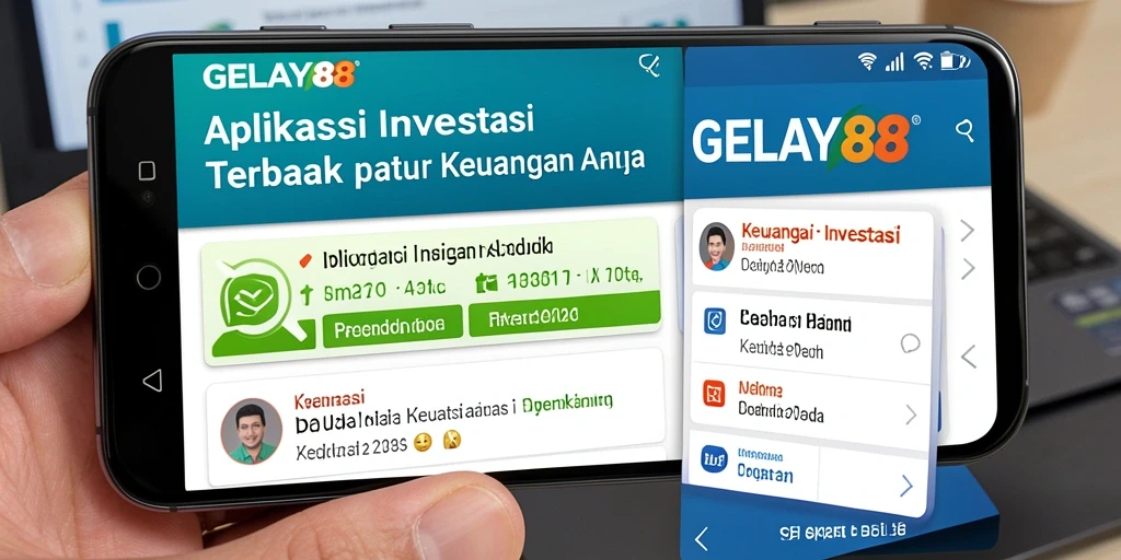 Antarmuka aplikasi GELAY88 yang modern untuk investasi.