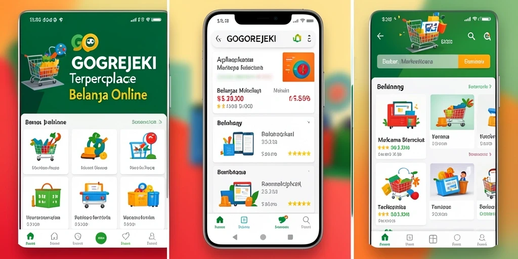 Tampilan antarmuka GOGOREJEKI yang menarik dan mudah digunakan.