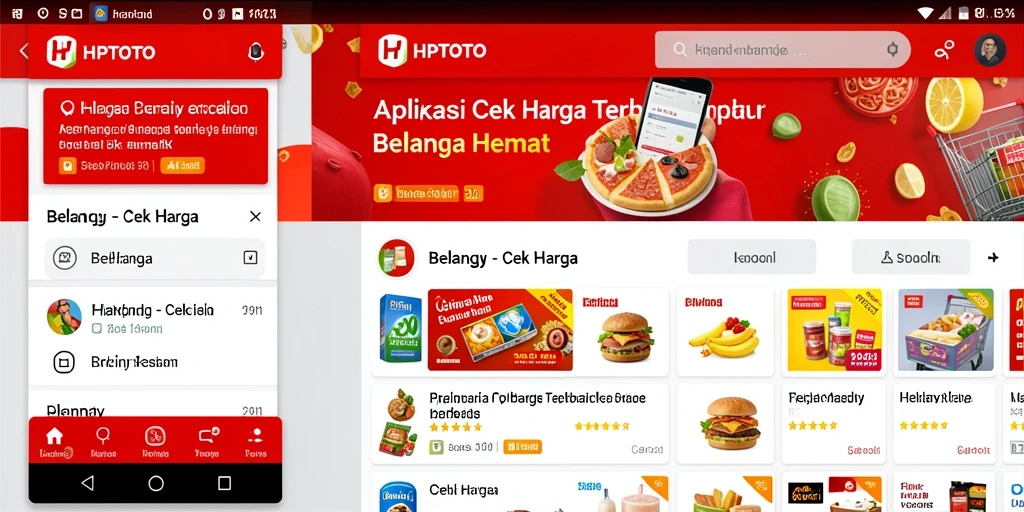 Antarmuka pengguna HPTOTO untuk cek harga produk.