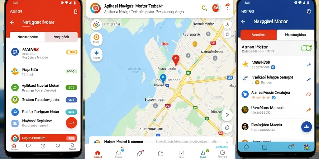 Tampilan antarmuka aplikasi MAIN88 untuk Navigasi Motor yang intuitif.