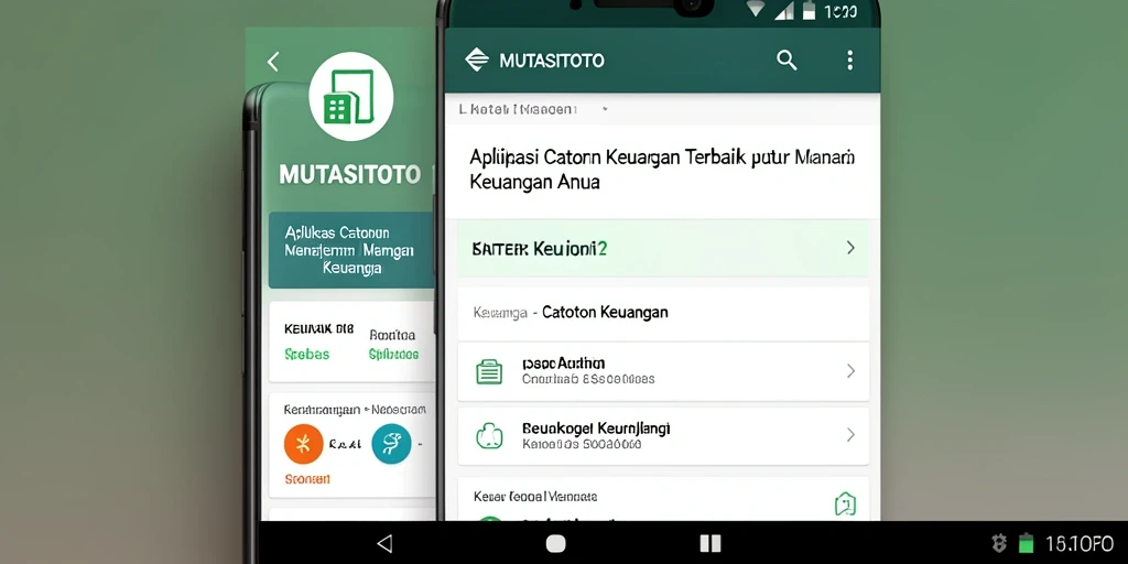 Tampilan antarmuka aplikasi Catatan Keuangan MUTASITOTO yang sederhana dan menarik.