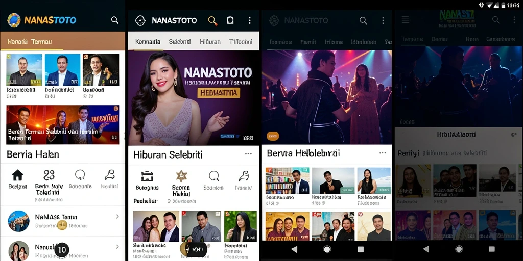 Tampilan antarmuka aplikasi NANASTOTO yang menarik dan informatif.