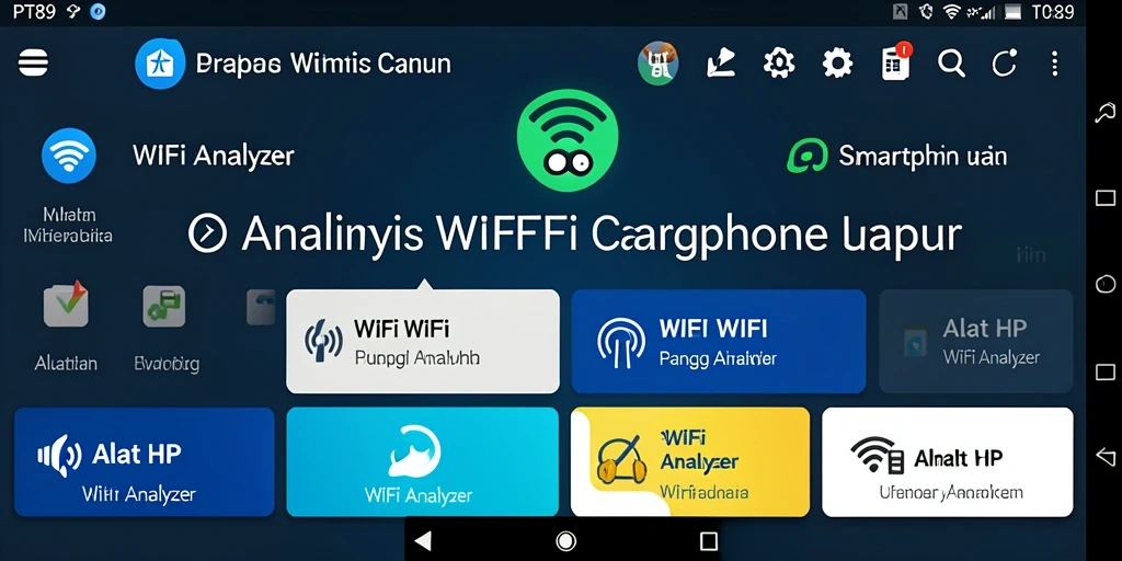 Antarmuka PT89 menampilkan analisis mendalam jaringan WiFi dengan grafis yang informatif.