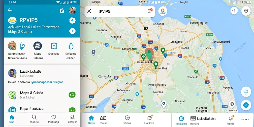 Antarmuka RPVIP5 menampilkan peta lokasi secara real-time.
