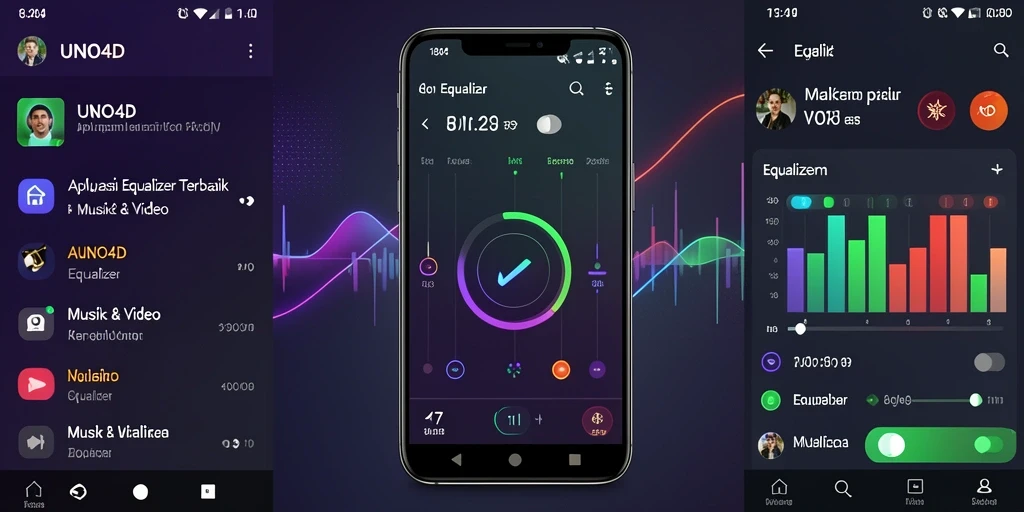 Antarmuka aplikasi UNO4D yang menampilkan pengaturan Equalizer.